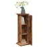 Pedestal expositor con almacenaje madera envejecida 31x30x90