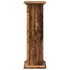 Pedestal expositor con almacenaje madera envejecida 31x30x90