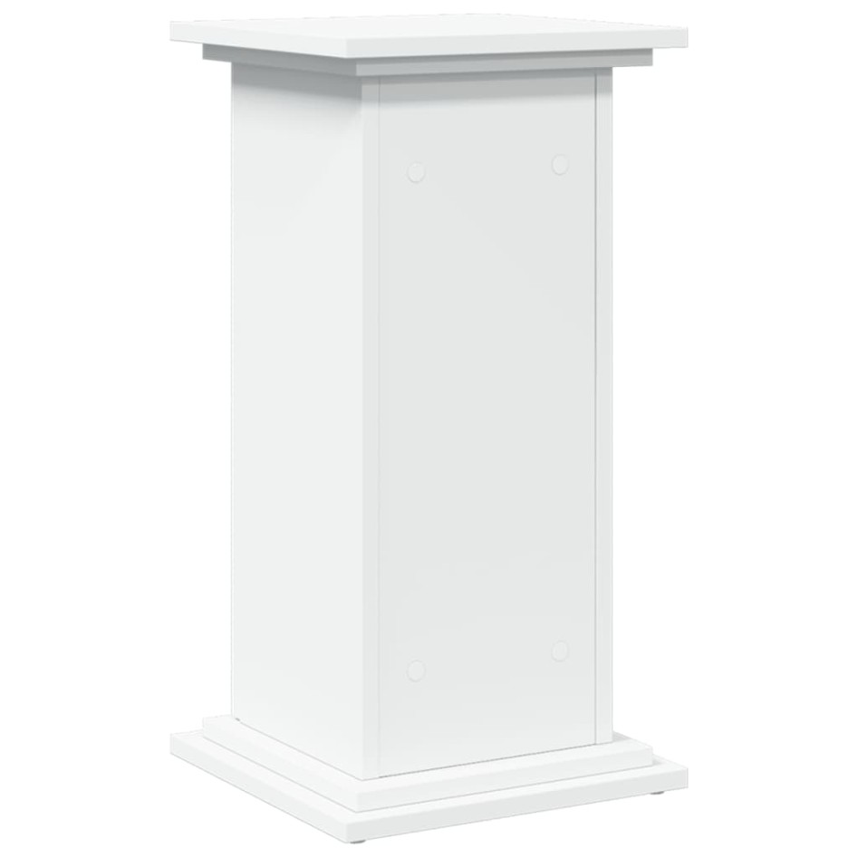 Pedestal expositor con almacenaje madera blanco 31x30x60