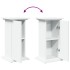 Pedestal expositor con almacenaje madera blanco 31x30x60