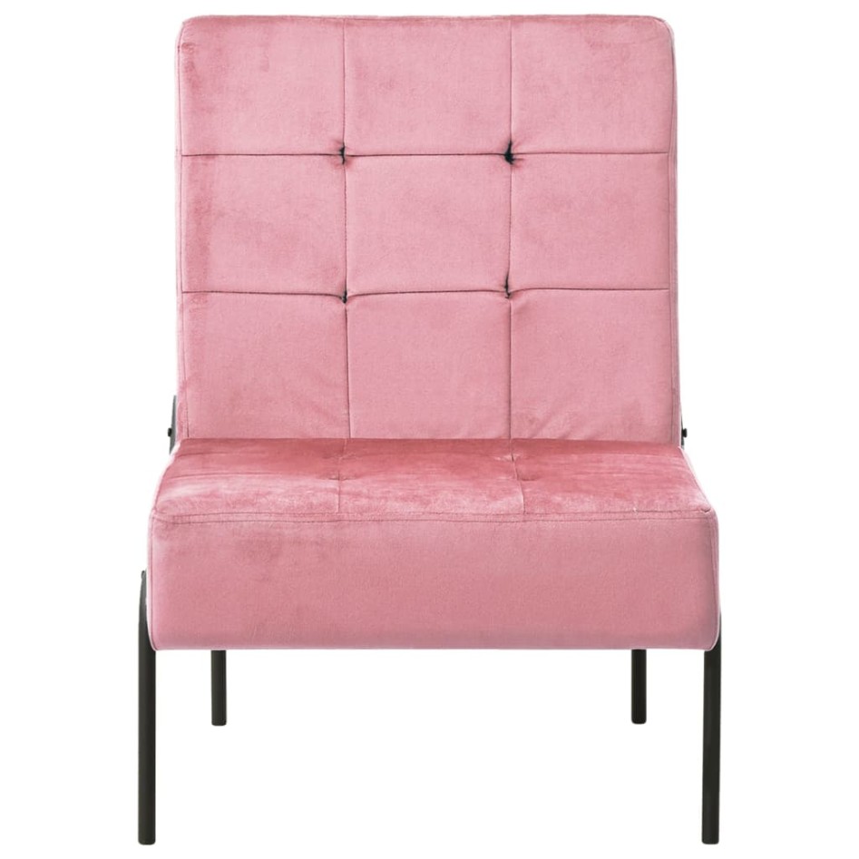 Silla de relajación de terciopelo rosa 65x79x87