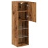 Mueble para TV con luces LED madera envejecida 30,5x30x102