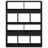 Estantería de madera de ingeniería negra 100x33x125,5