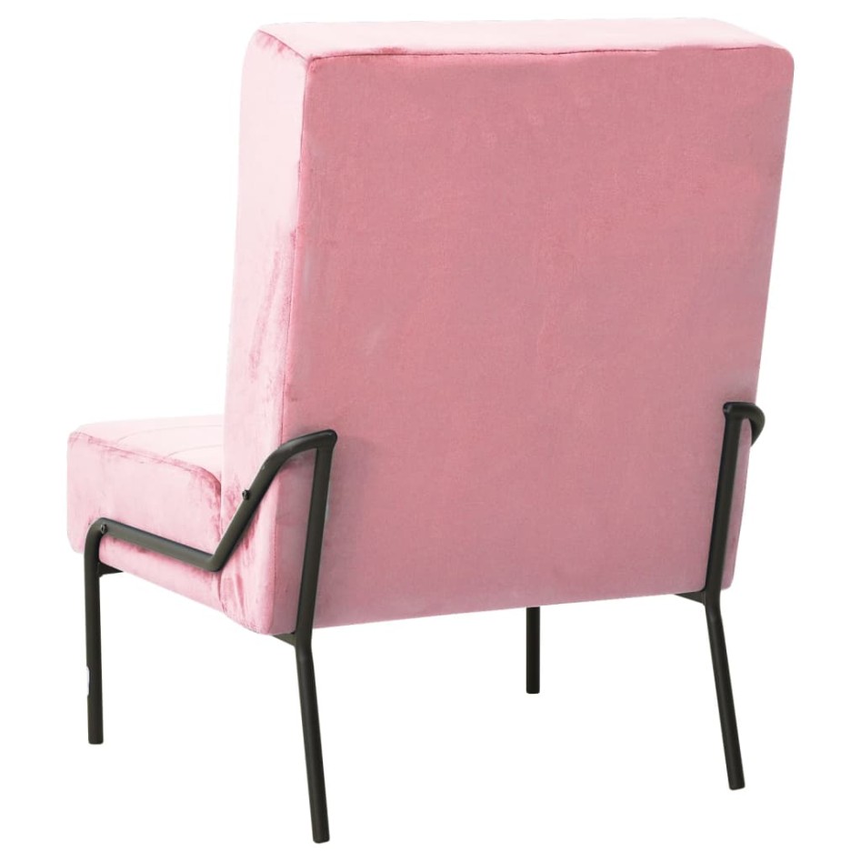 Silla de relajación de terciopelo rosa 65x79x87