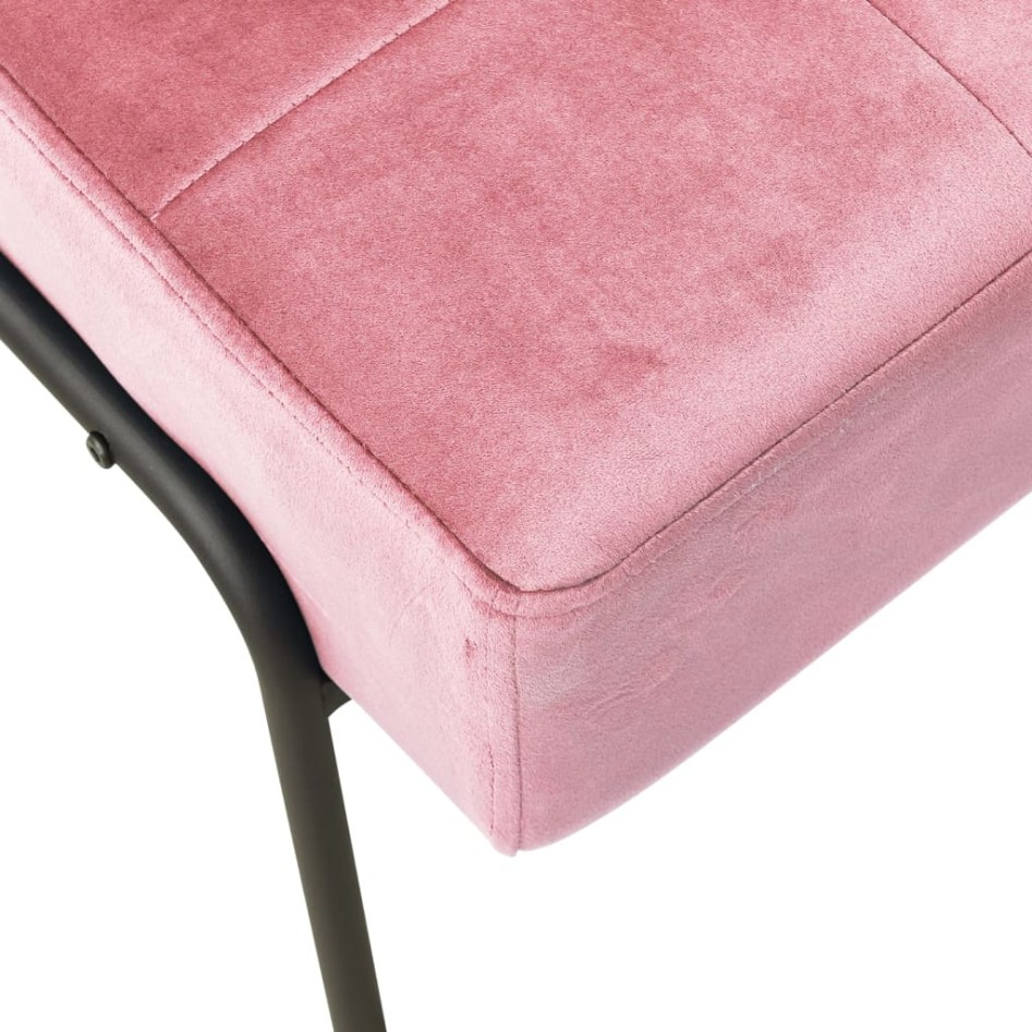 Silla de relajación de terciopelo rosa 65x79x87