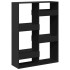 Estantería de madera de ingeniería negra 100x33x135