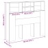 Cabecero armario madera roble artisian 120x19x103,5