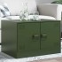 Mesa de centro acero verde oliva 67x50x44