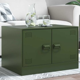 Mesa de centro acero verde oliva 67x50x44