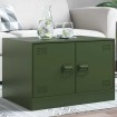 Mesa de centro acero verde oliva 67x50x44 cm