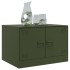 Mesa de centro acero verde oliva 67x50x44