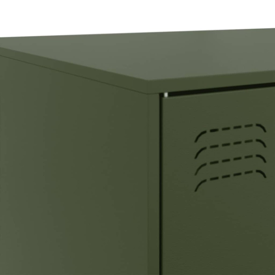 Mesa de centro acero verde oliva 67x50x44