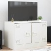 Mueble para TV de acero blanco 67x39x44 cm