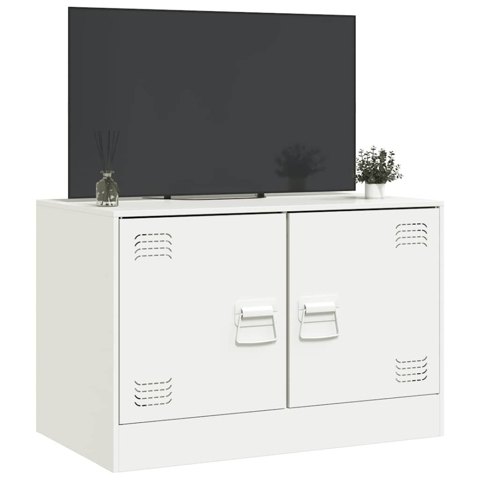 Mueble para TV de acero blanco 67x39x44