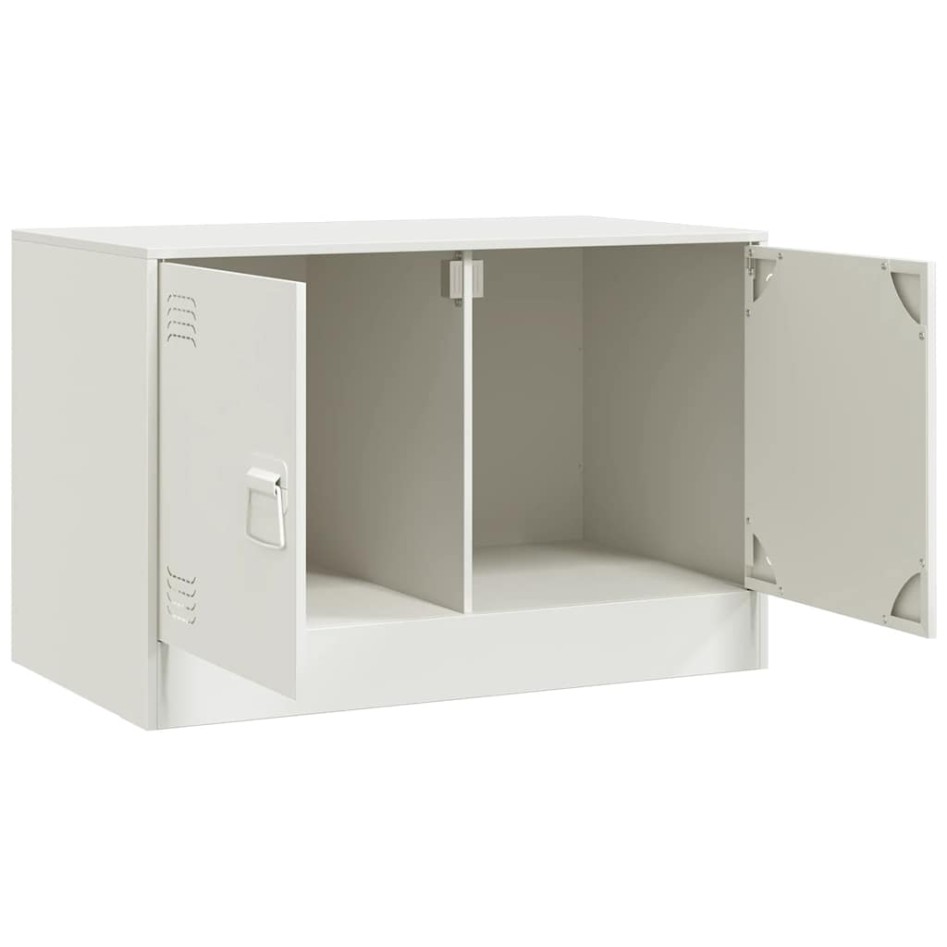 Mueble para TV de acero blanco 67x39x44