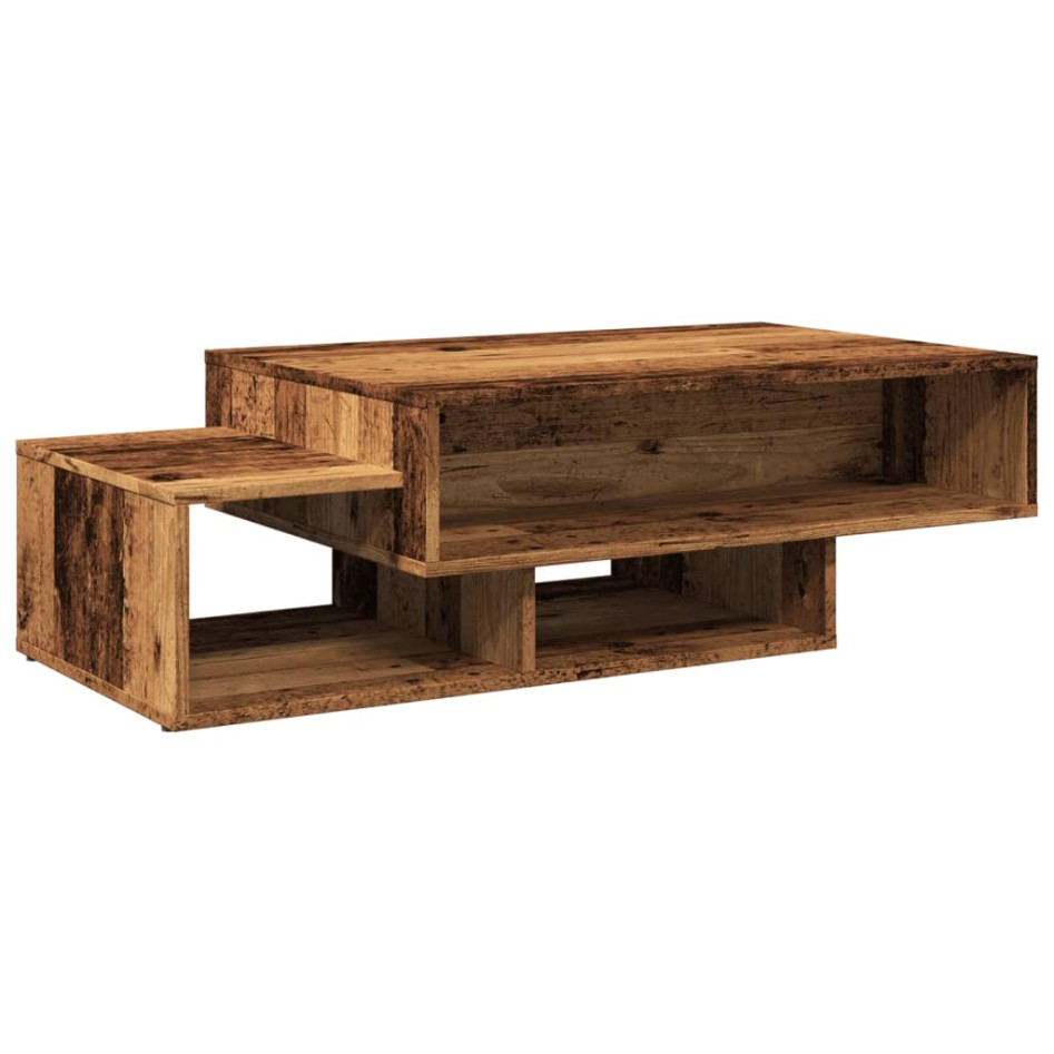 Mesa de centro madera de ingeniería envejecida 105x55x32