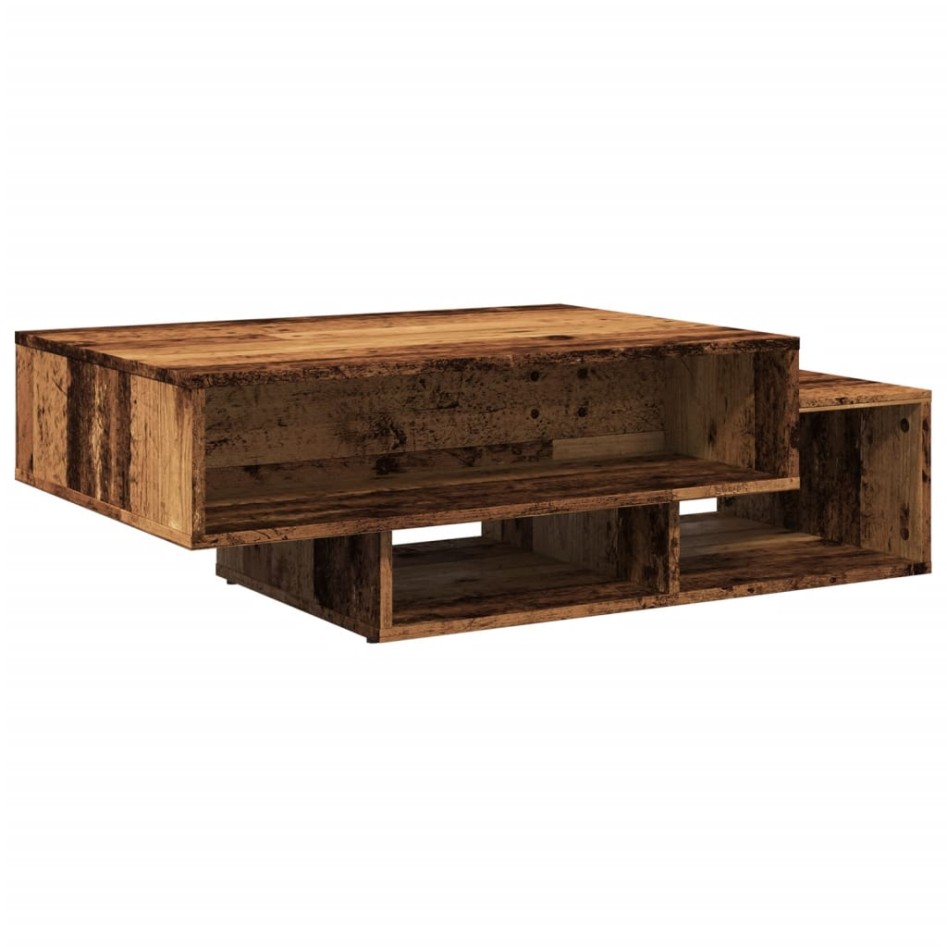 Mesa de centro madera de ingeniería envejecida 105x55x32