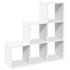 Librería divisor 3 niveles madera ingeniería blanco 99x29x99