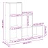 Librería divisor 3 niveles madera ingeniería blanco 99x29x99