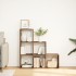 Librería divisor 3 niveles madera marrón roble 99x29x99