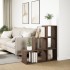 Librería divisor 3 niveles madera marrón roble 99x29x99