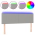 Cabecero con LED de tela gris claro 144x5x78/88