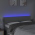 Cabecero con LED de tela gris claro 144x5x78/88