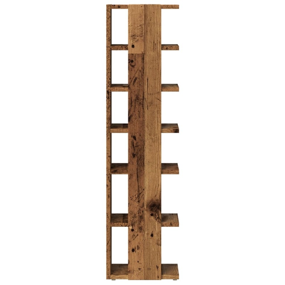 Armario zapatero madera de ingeniería envejecida 28x27x102