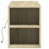 Mueble de TV de pared con luces LED roble Sonoma 135x31x39,5