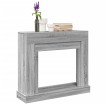 Borde de chimenea madera ingeniería gris Sonoma 100x30x87,5 cm