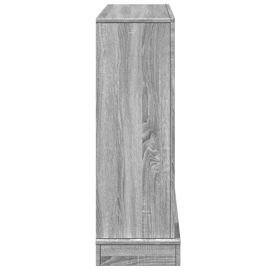 Borde de chimenea madera ingeniería gris Sonoma 100x30x87,5
