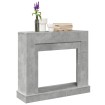 Borde de chimenea madera ingeniería gris hormigón 100x30x87,5cm