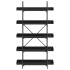 Librería 5 estantes madera de ingeniería negro 100x33x180,5