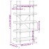 Librería 5 estantes madera de ingeniería negro 100x33x180,5