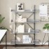Librería de 4 estantes madera gris Sonoma 100x33x145,5