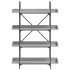 Librería de 4 estantes madera gris Sonoma 100x33x145,5