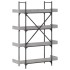 Librería de 4 estantes madera gris Sonoma 100x33x145,5