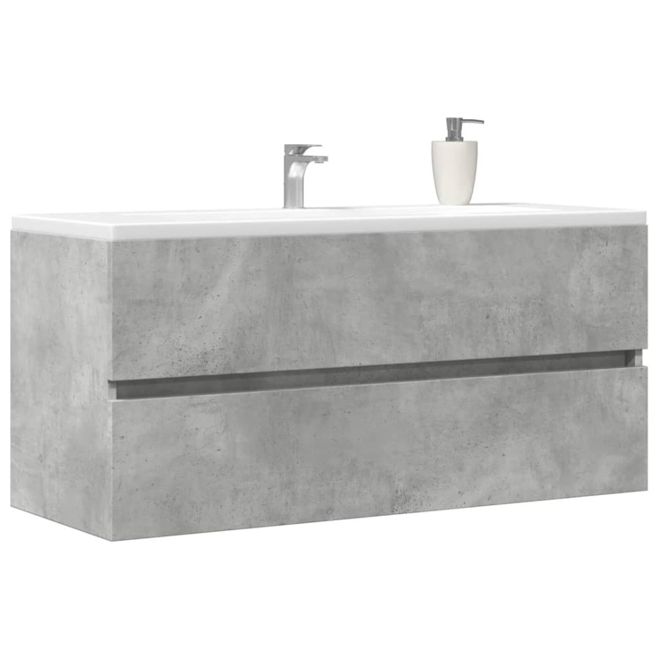 Armario para lavabo contrachapada gris hormigón 100x38,5x45