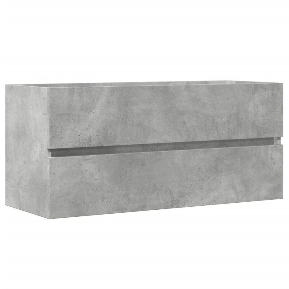 Armario para lavabo contrachapada gris hormigón 100x38,5x45