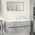 Armario para lavabo contrachapada gris hormigón 100x38,5x45