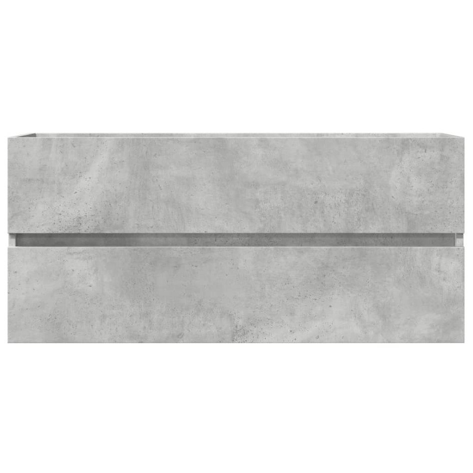 Armario para lavabo contrachapada gris hormigón 100x38,5x45