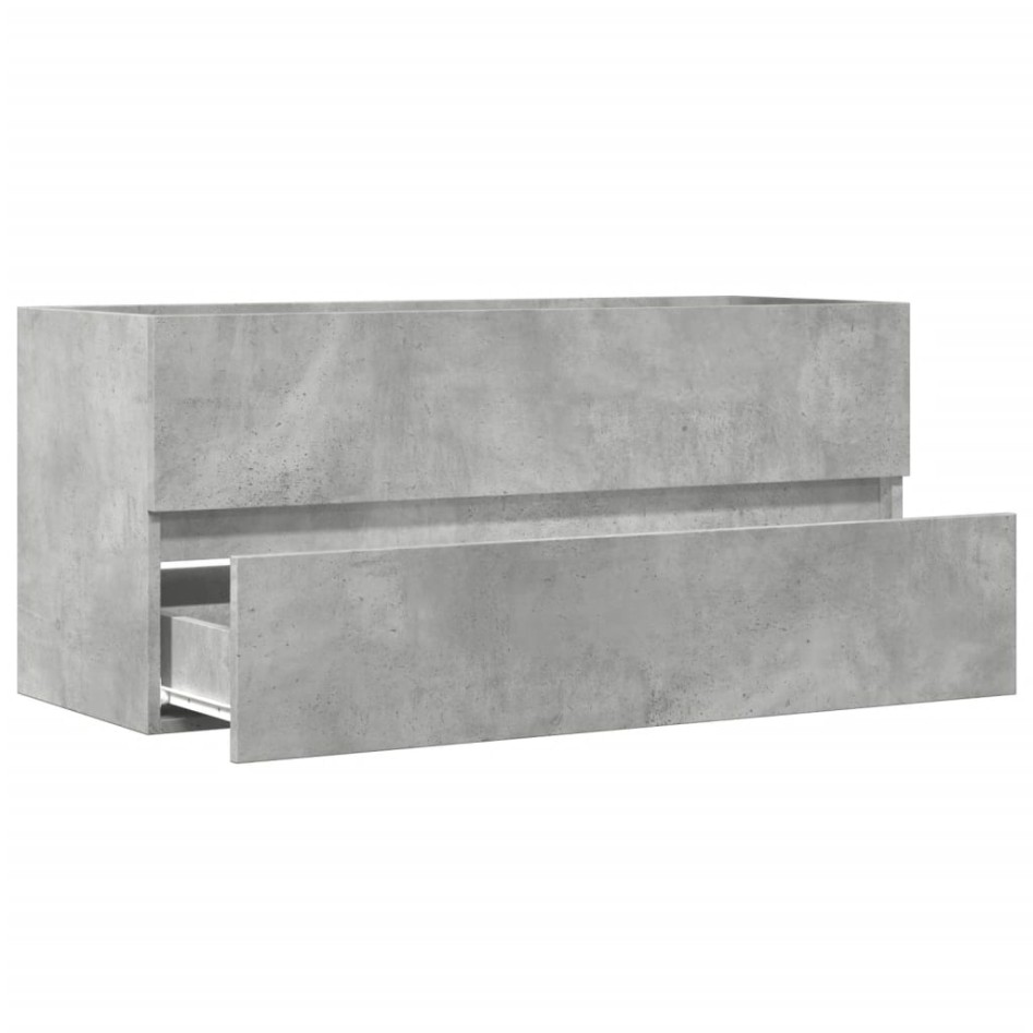Armario para lavabo contrachapada gris hormigón 100x38,5x45