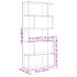Librería divisora 5 niveles madera roble Sonoma 70x24x161