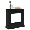 Borde de chimenea madera ingeniería negro 90x30x90 cm