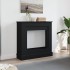 Borde de chimenea madera ingeniería negro 90x30x90