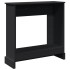 Borde de chimenea madera ingeniería negro 90x30x90