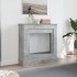 Borde de chimenea madera ingeniería gris hormigón 90x30x90