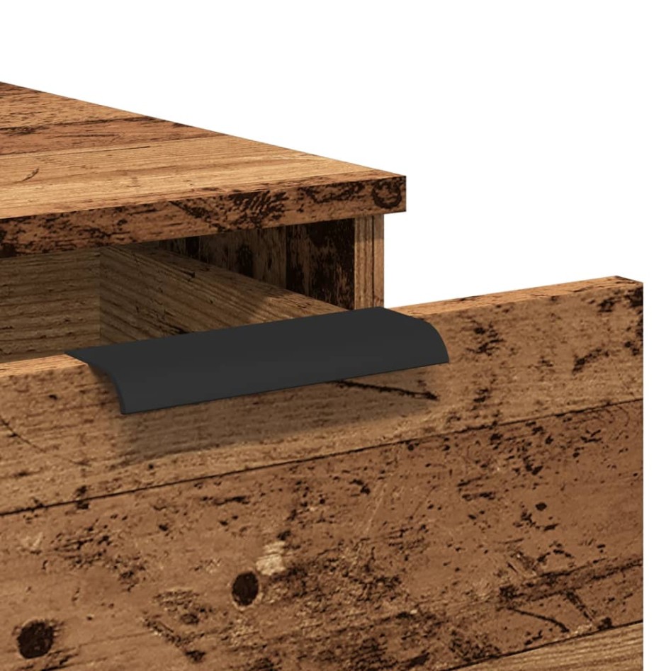 Armario de escritorio madera ingeniería envejecida 33x50x75