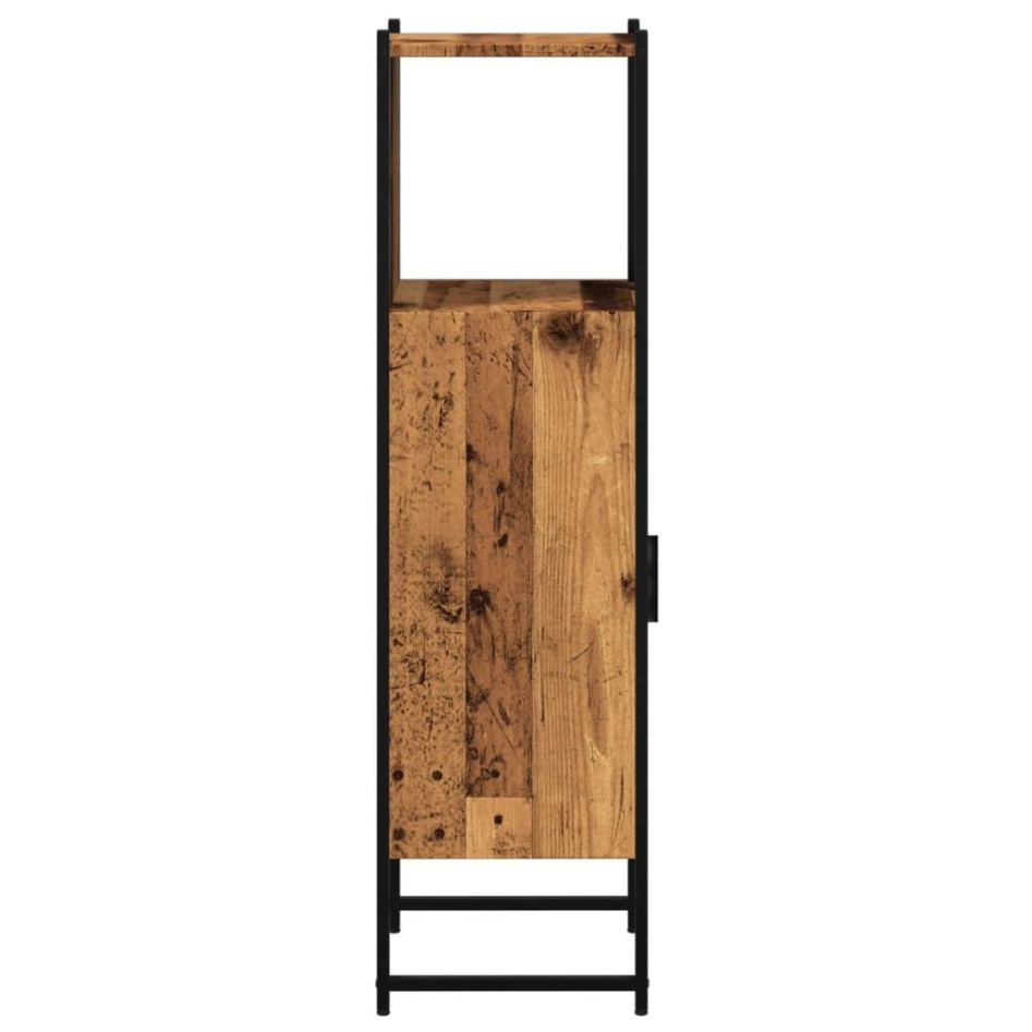 Armario de baño madera de ingeniería envejecida 33x33x120,5