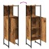 Armario de baño madera de ingeniería envejecida 33x33x120,5